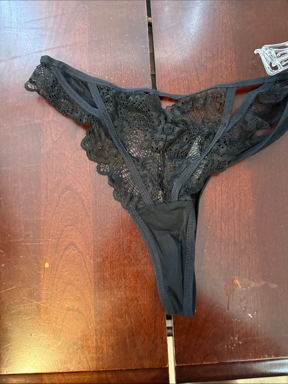 Thistle and Spire Black Lace Thong